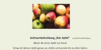 Eine weitere kleine Achtsamkeitsübung für Euch und Eure Eltern