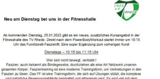 Neues Kursangebot in der Fitnesshalle