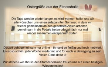 Ostergrüße aus der Fitnesshalle