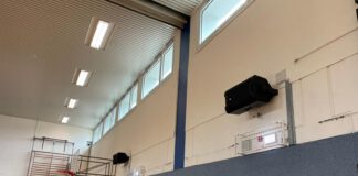 Unsere Halle mit neuer Lautsprecheranlage