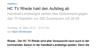 Aufstieg alleine nicht mehr zu schaffen