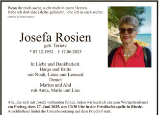 Nachruf Josefa Rosien