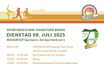 Di 08.07. DOSB Sportabzeichen Tour-Stopp in Rhede
