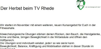 Neues Kursangebot in der Fitnesshalle